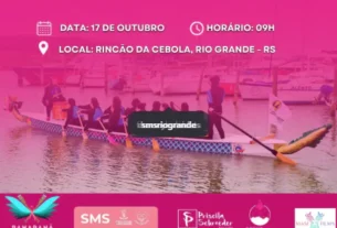 Outubro Rosa promove saúde e remada pela vida em Rio Grande