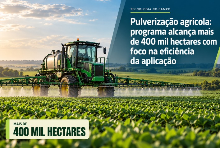 Programa de pulverização agrícola atinge 400 mil hectares com foco em eficiência operacional