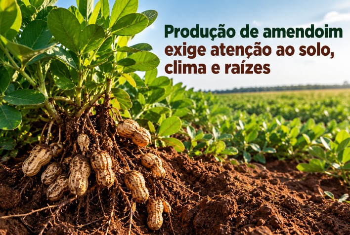 Safra de amendoim bate 1,17 milhão de toneladas com foco em solo e raízes
