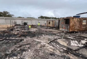 Sem feridos, chamas atingem área externa de obra de novo presídio em Rio Grande no RS
