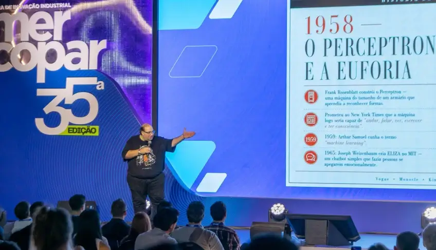 Sérgio Sacani aborda inteligência artificial e caminhos da tecnologia na Mercopar
