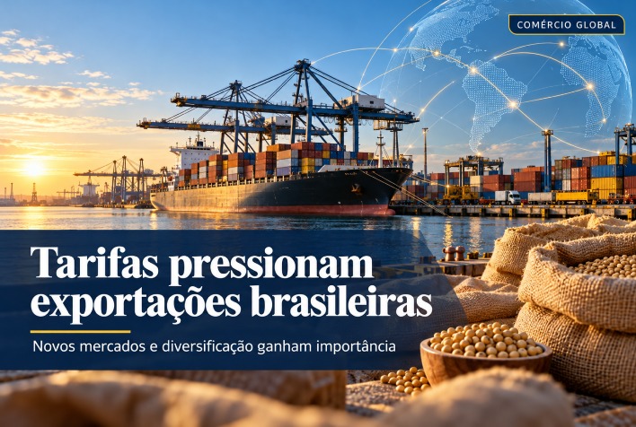 Tarifas internacionais elevam pressão sobre exportadores brasileiros
