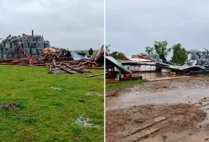 Temporal destrói estruturas de cabanha histórica na Fronteira Oeste gaúcha