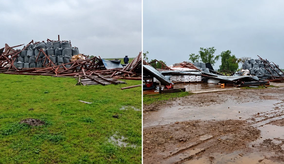 Temporal destrói estruturas de cabanha histórica na Fronteira Oeste gaúcha
