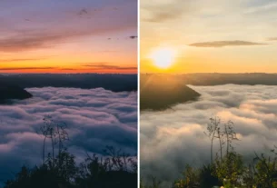 Timelapse de fotógrafo na Serra Gaúcha flagra mar de nuvens e viraliza na internet