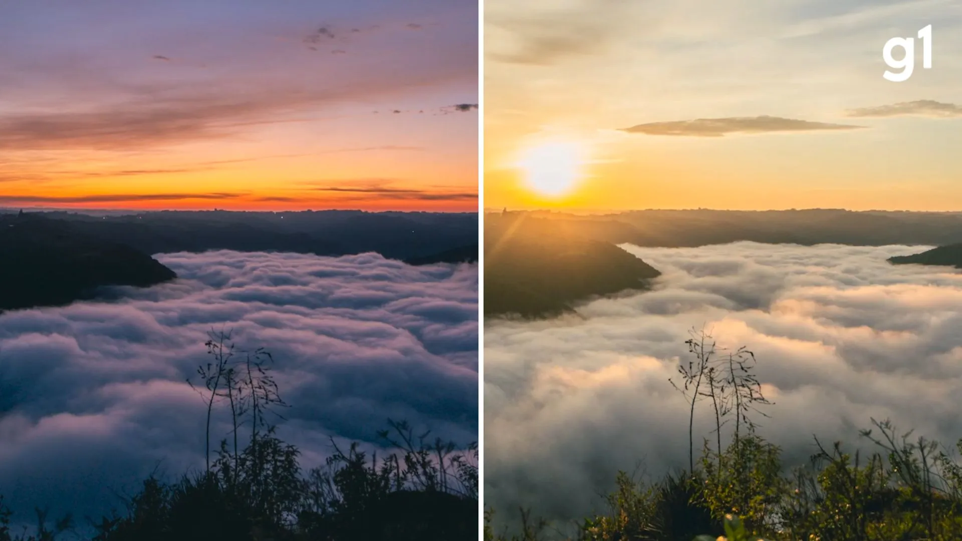Timelapse de fotógrafo na Serra Gaúcha flagra mar de nuvens e viraliza na internet