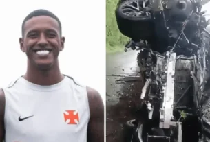 Zagueiro Robert Renan capota veículo no Rio de Janeiro mas treina normalmente pelo Vasco